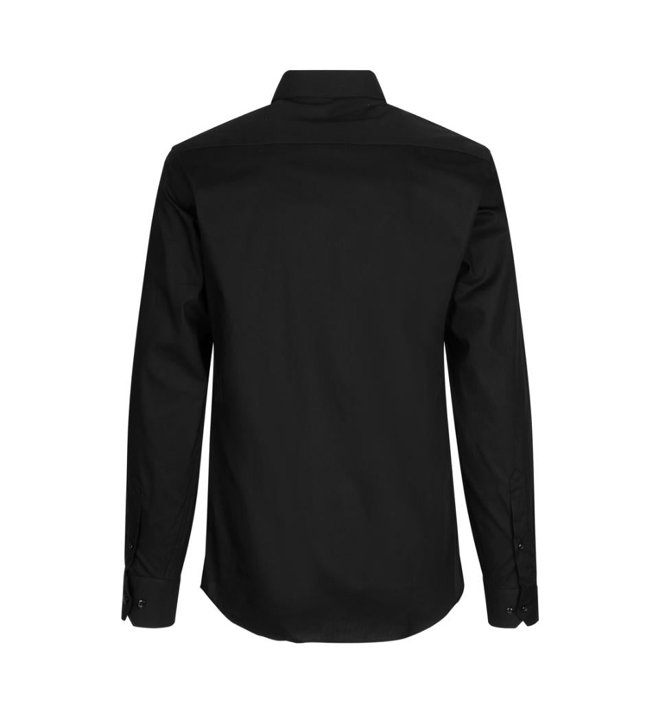 Seven Seas Skjorter ss402-sort_S - Bygholm Menswear